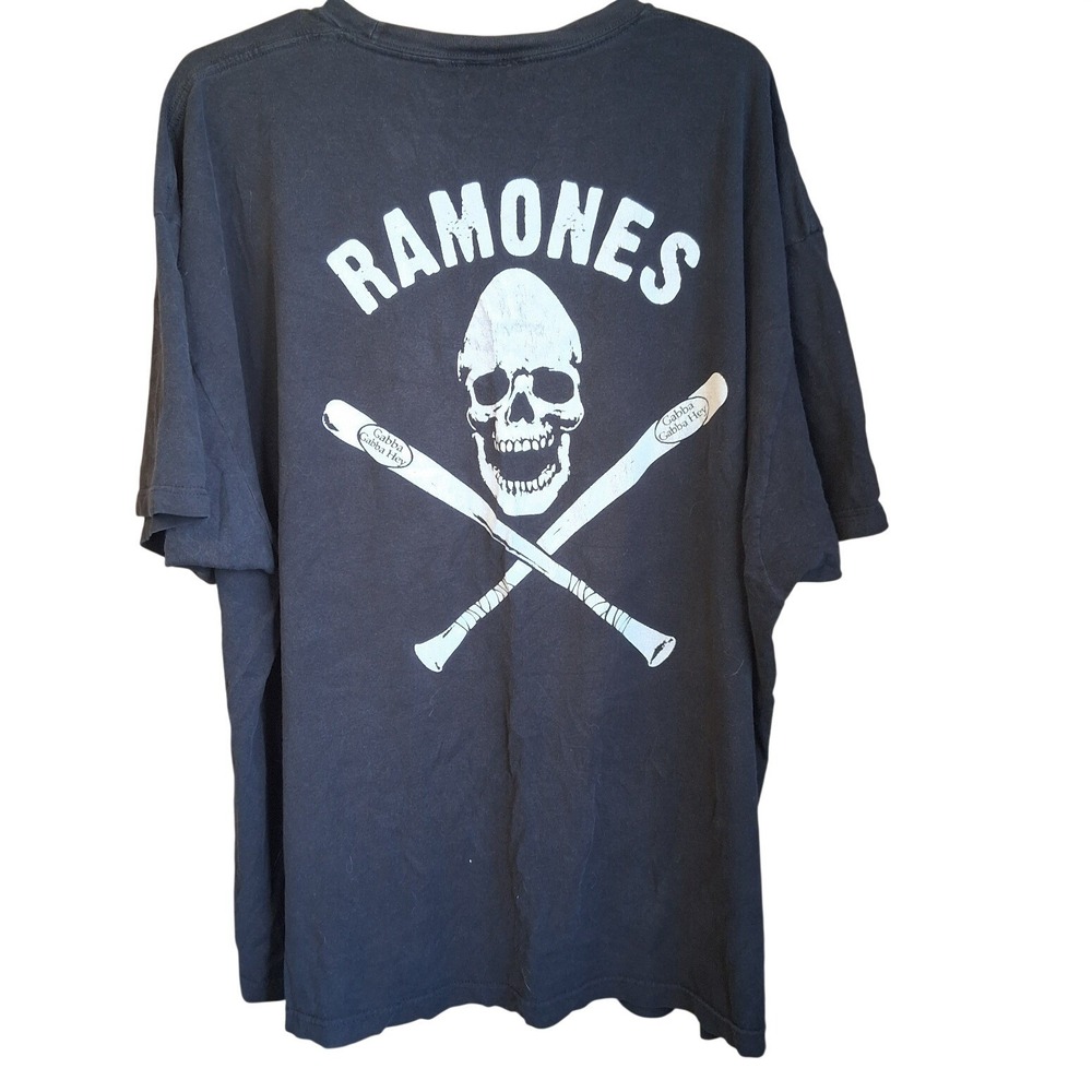 Ramones XXXL Pinhead W/ Baseball Bats Black Licensed Distressed Music Merch GUC
